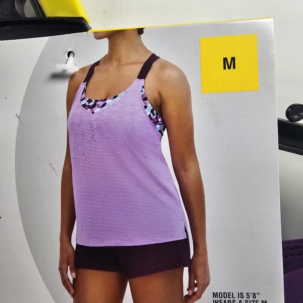 Purple and Black Tank Top